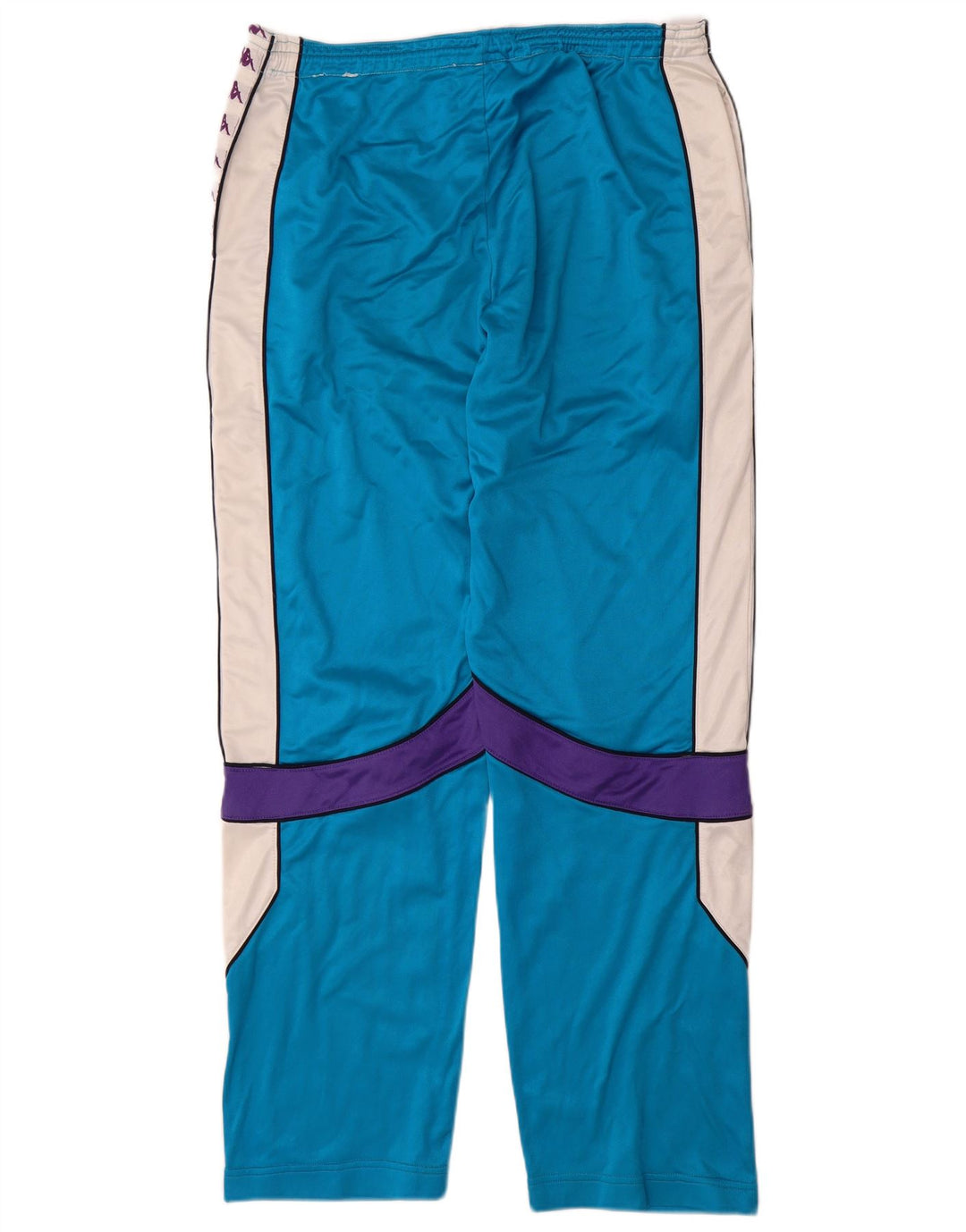 Pantaloni da tuta con grafica Kappa da uomo, triacetato color block blu grande