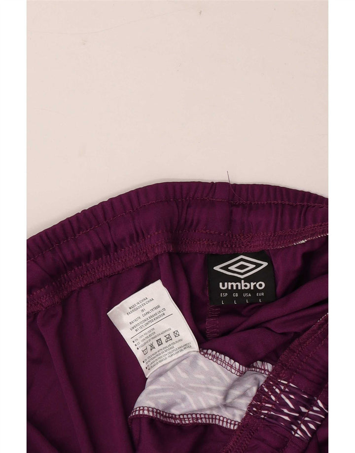 Pantaloncini sportivi grafici da uomo Umbro grandi in poliestere viola