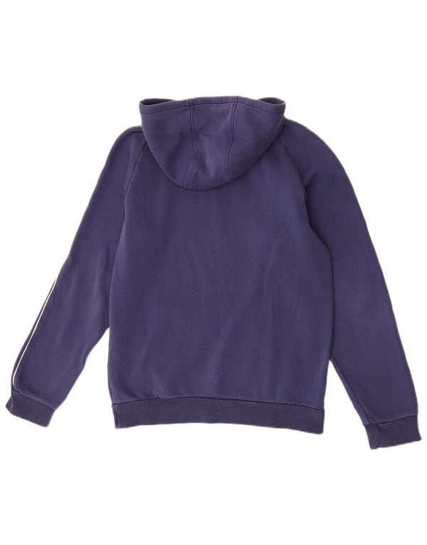 Felpa con cappuccio da uomo Adidas Small in cotone blu navy
