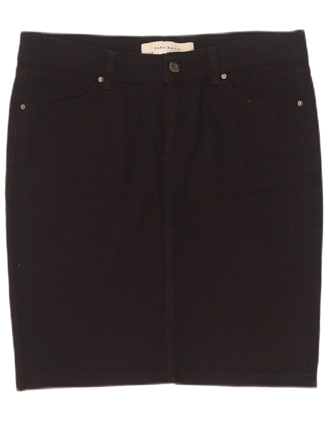 Gonna di jeans Zara da donna grande W30 nera