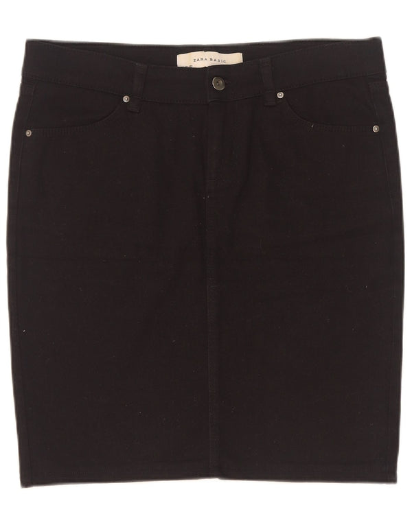 Gonna di jeans Zara da donna grande W30 nera