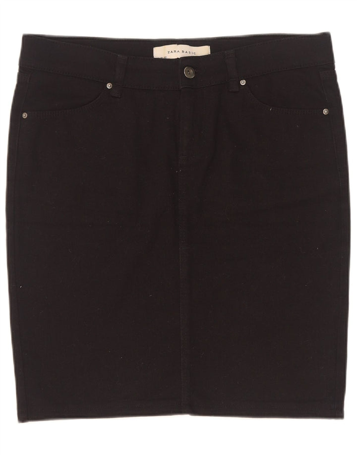 Gonna di jeans Zara da donna grande W30 nera