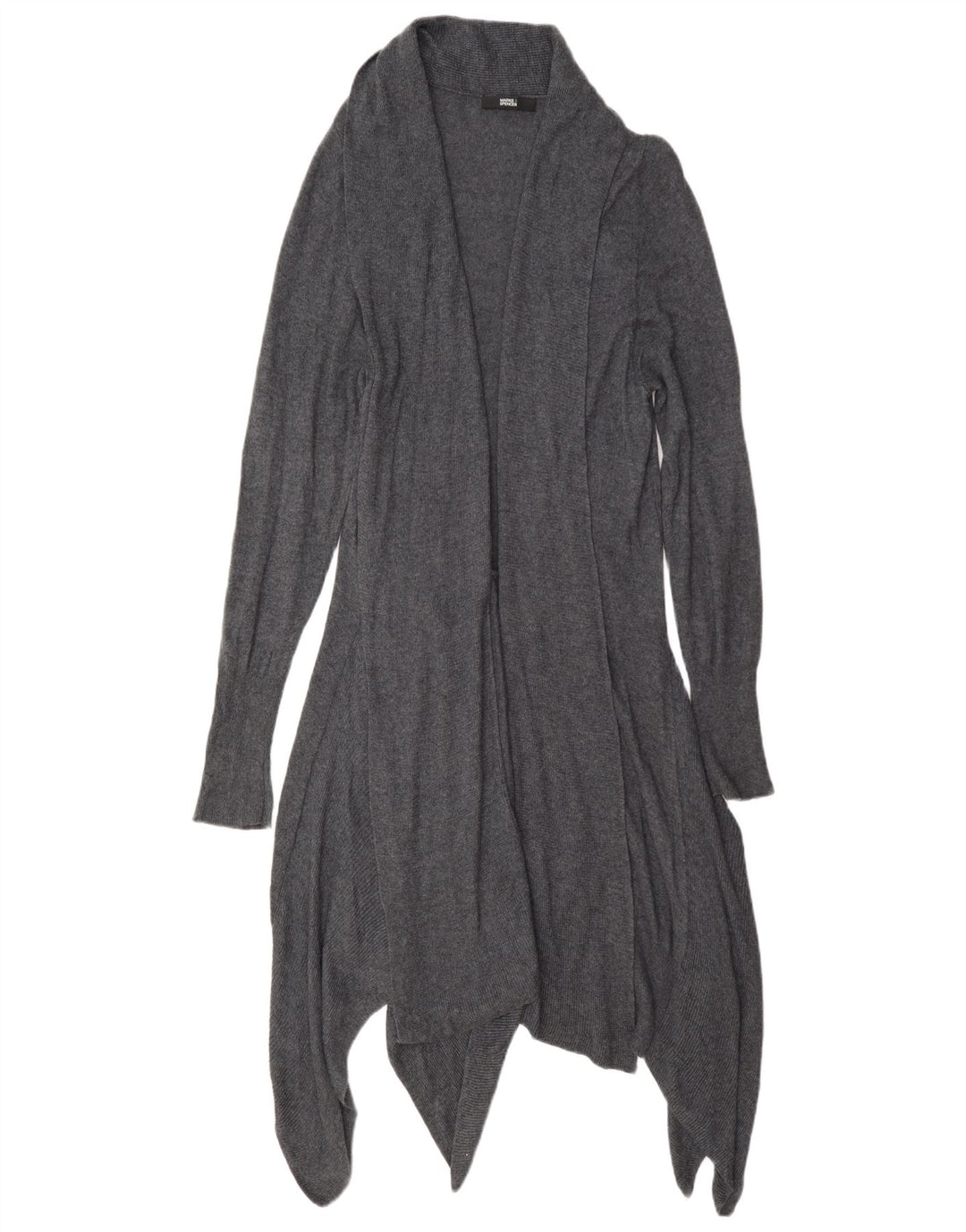 Maglione cardigan asimmetrico da donna Marks & Spencer UK 14 Grigio medio