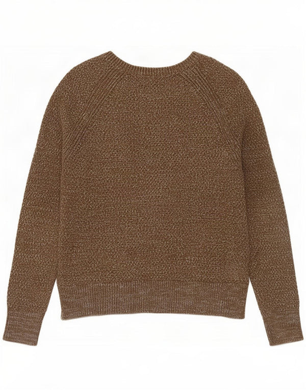 Gap Womens Boat Neck Jumper Sweater UK 14 Large Khaki Flecked