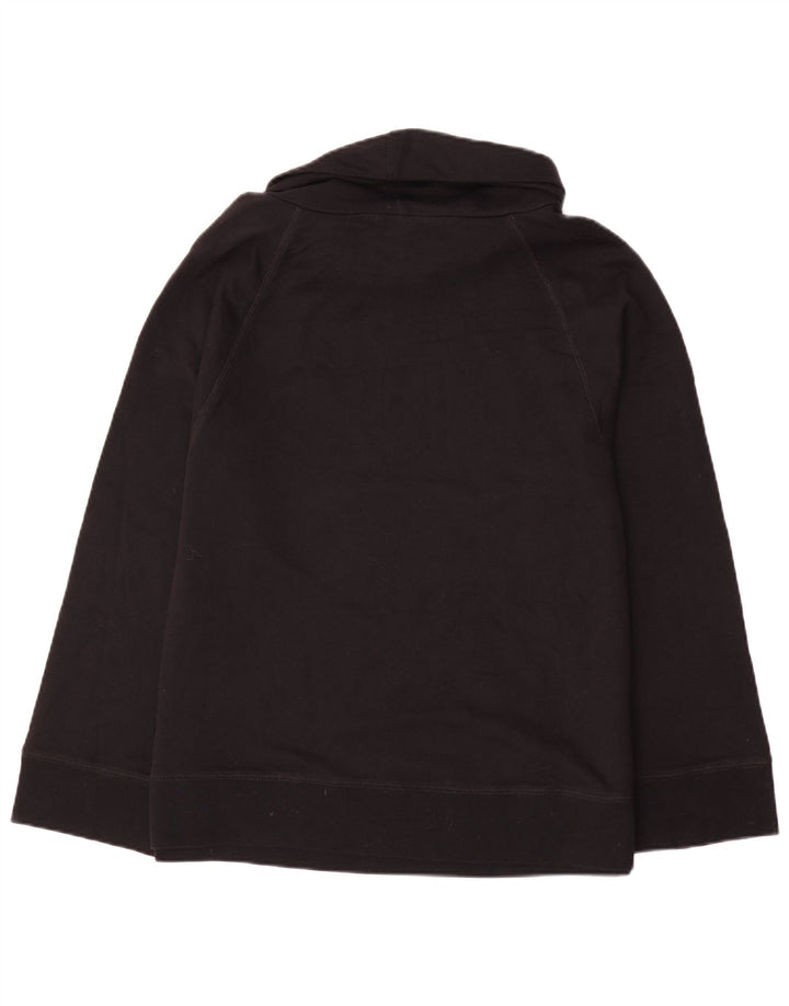 Chaps - Felpa da donna con collo alto, maglione, UK 16, grande, cotone nero