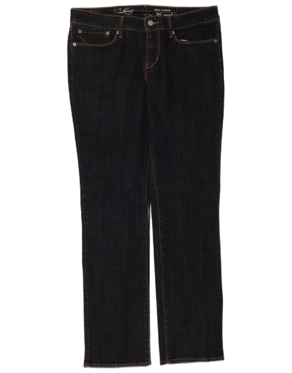 Jeans dritti Demi Curve da donna Levi's W30 L32 cotone blu navy