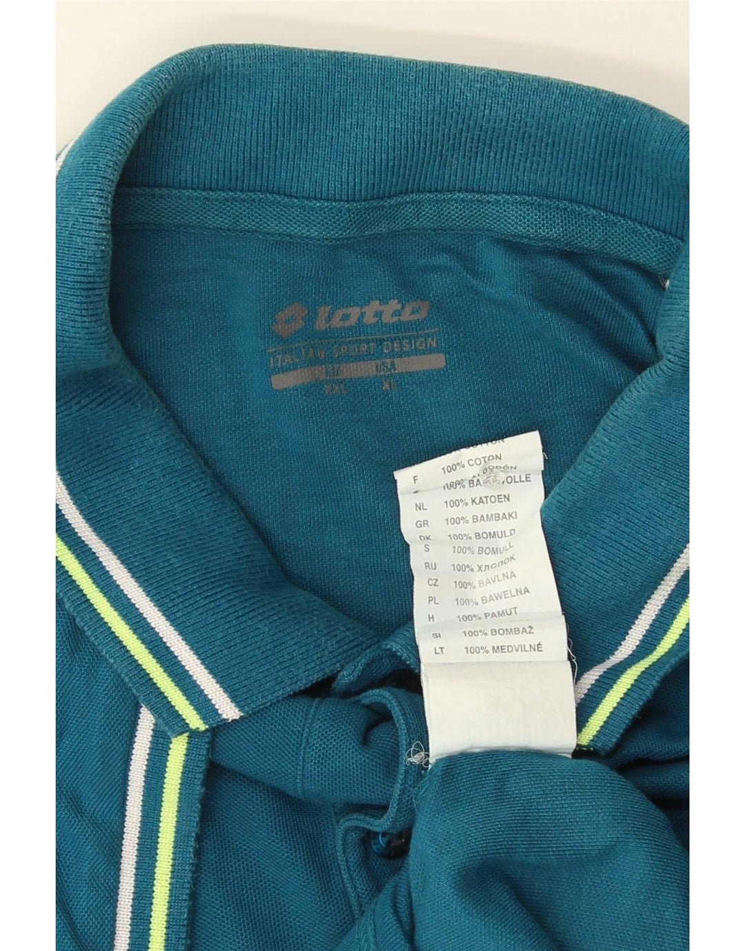 Polo da uomo Lotto XL in cotone blu