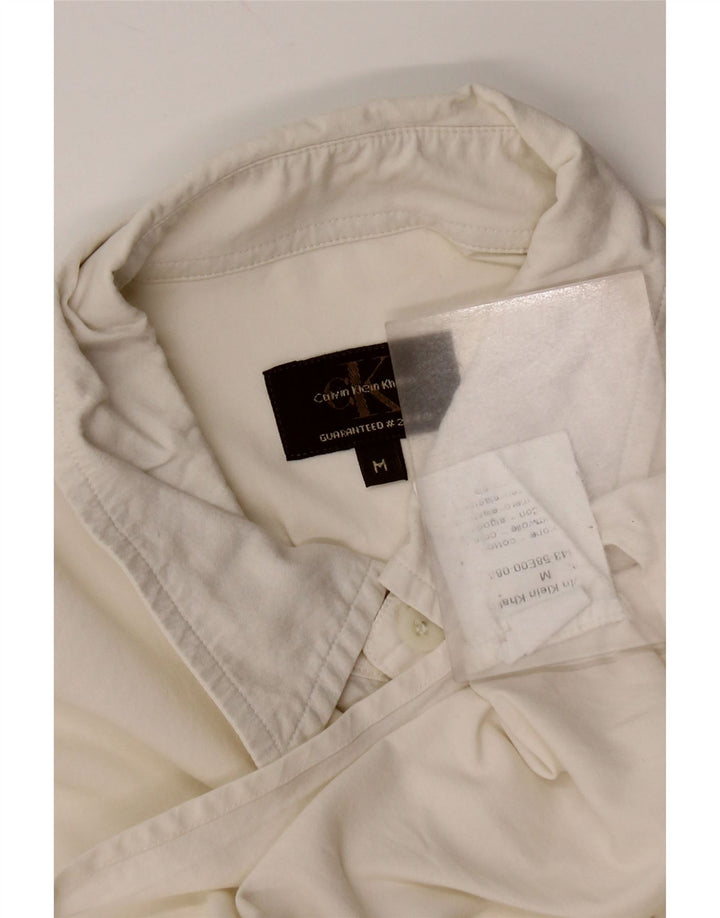 Camicia da uomo Calvin Klein in cotone bianco medio