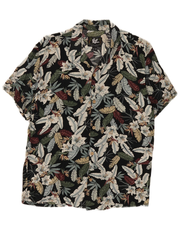 Camicia hawaiana a maniche corte da uomo Pull & Bear, motivo floreale medio multicolore
