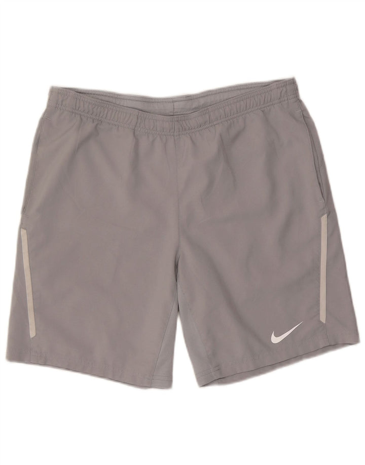 Pantaloncini sportivi Nike Dri Fit da uomo in poliestere grigio medio