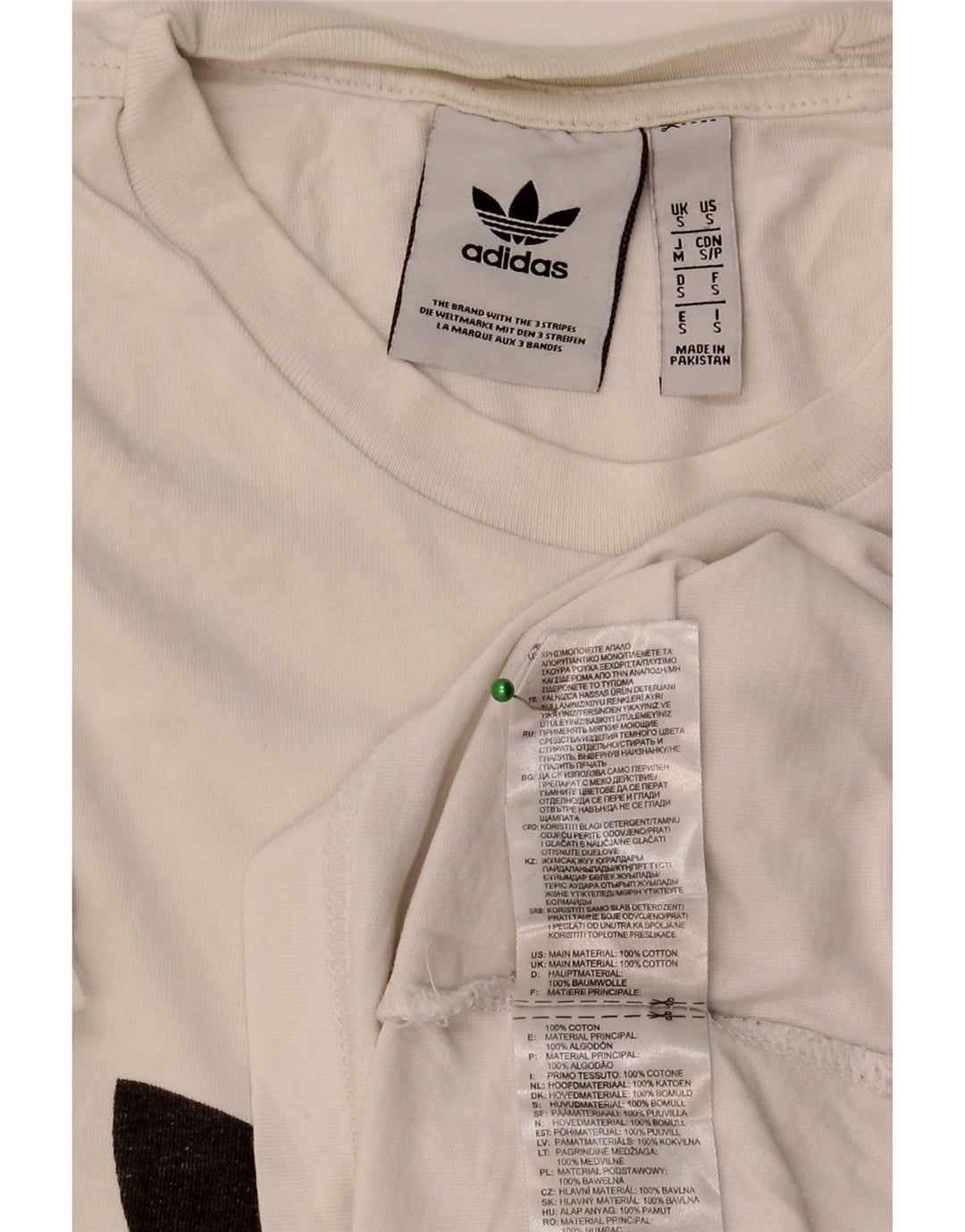T-shirt grafica da uomo Adidas Top piccola in cotone bianco