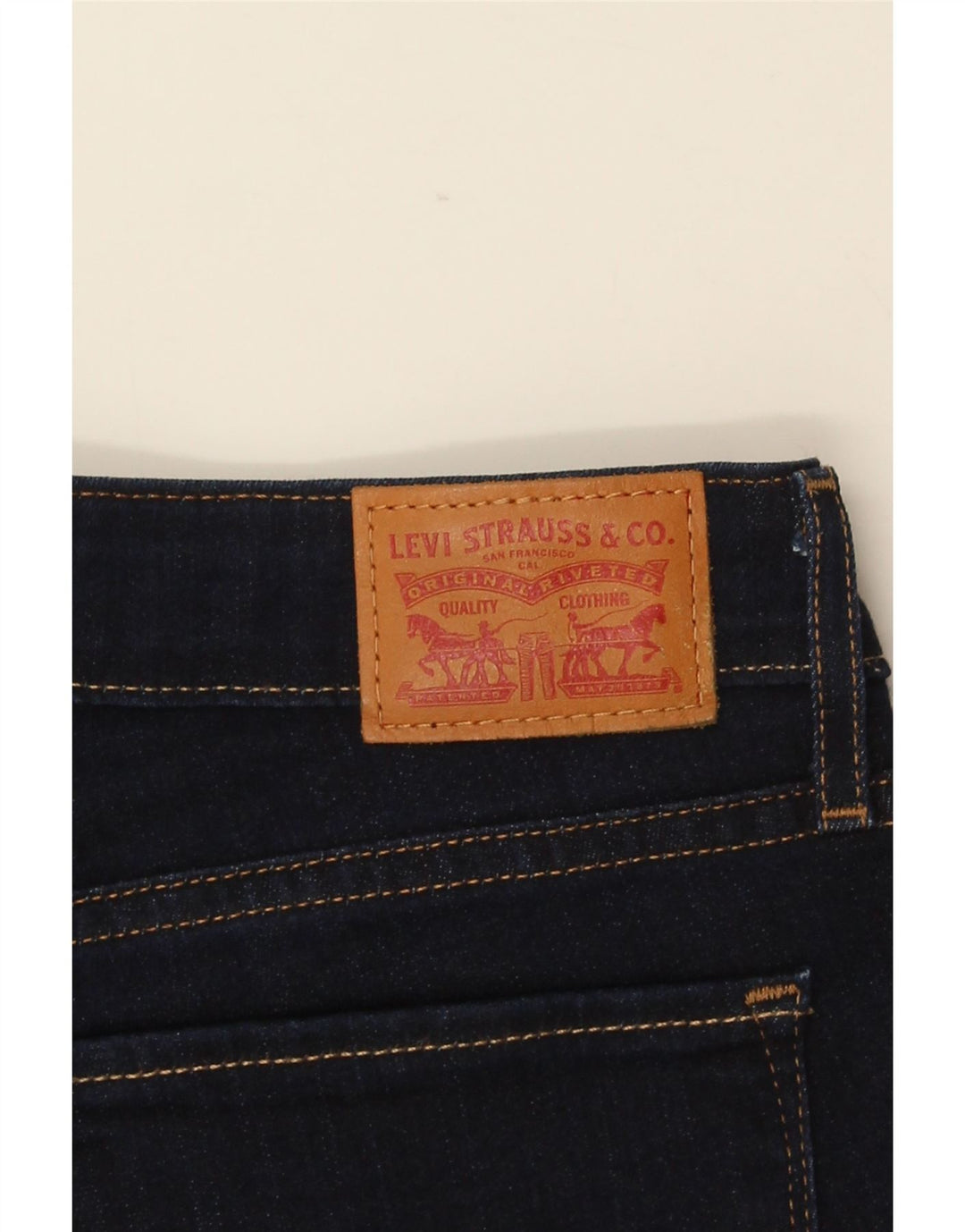 Jeans dritti Levi's da donna 714 W29 L31 cotone blu navy