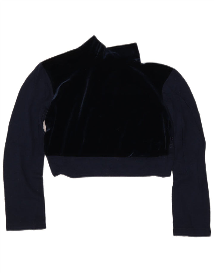 Camicetta trasparente da donna vintage Top IT 44 Lana blu navy medio