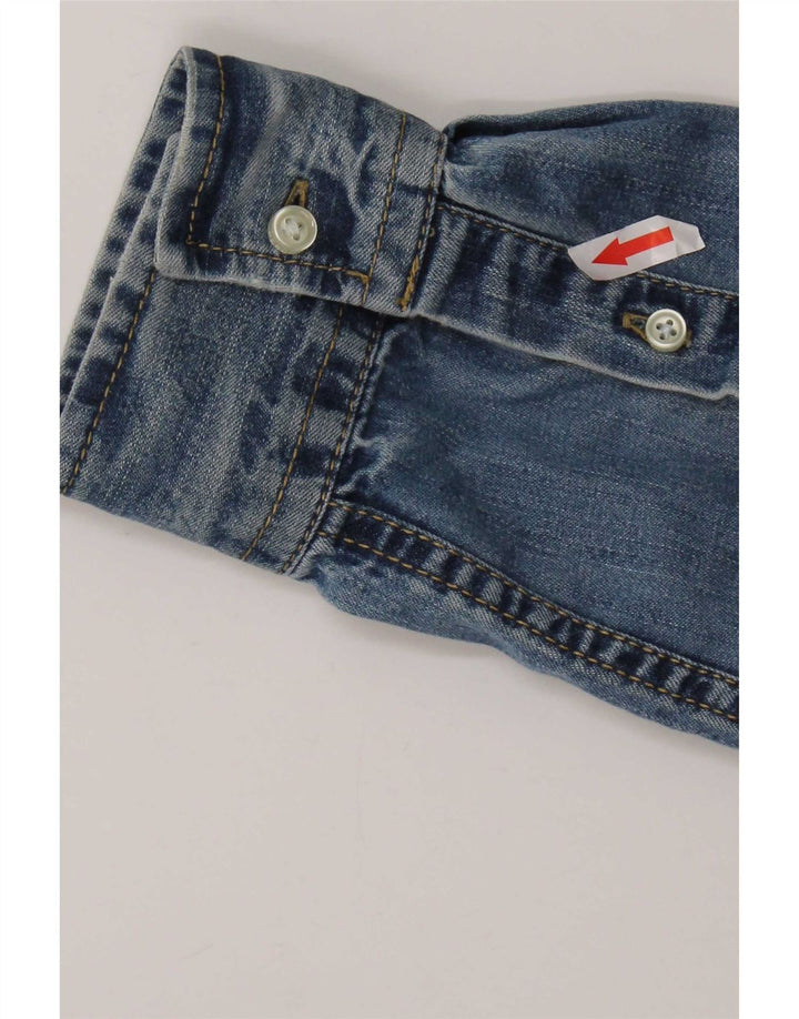 Camicia di jeans da uomo Superdry XL in cotone blu