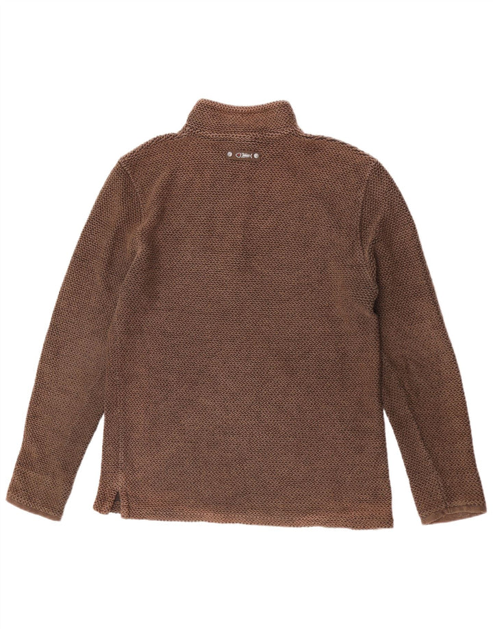 Felpa con collo con zip da uomo Weird Fish Marrone medio