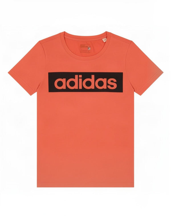 Adidas Womens Climalite Graphic T-Shirt Top UK 10 Small Pink Cotton