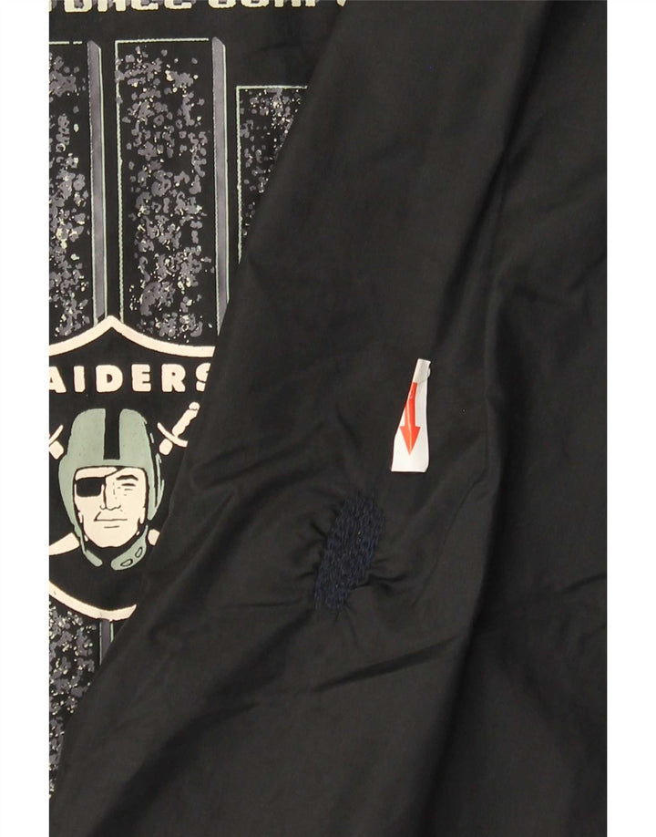 Giacca antipioggia grafica da uomo NFL Raiders UK 42 XL nylon nero
