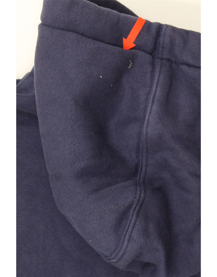 Maglione con cappuccio e zip da uomo NIKE in cotone blu navy medio
