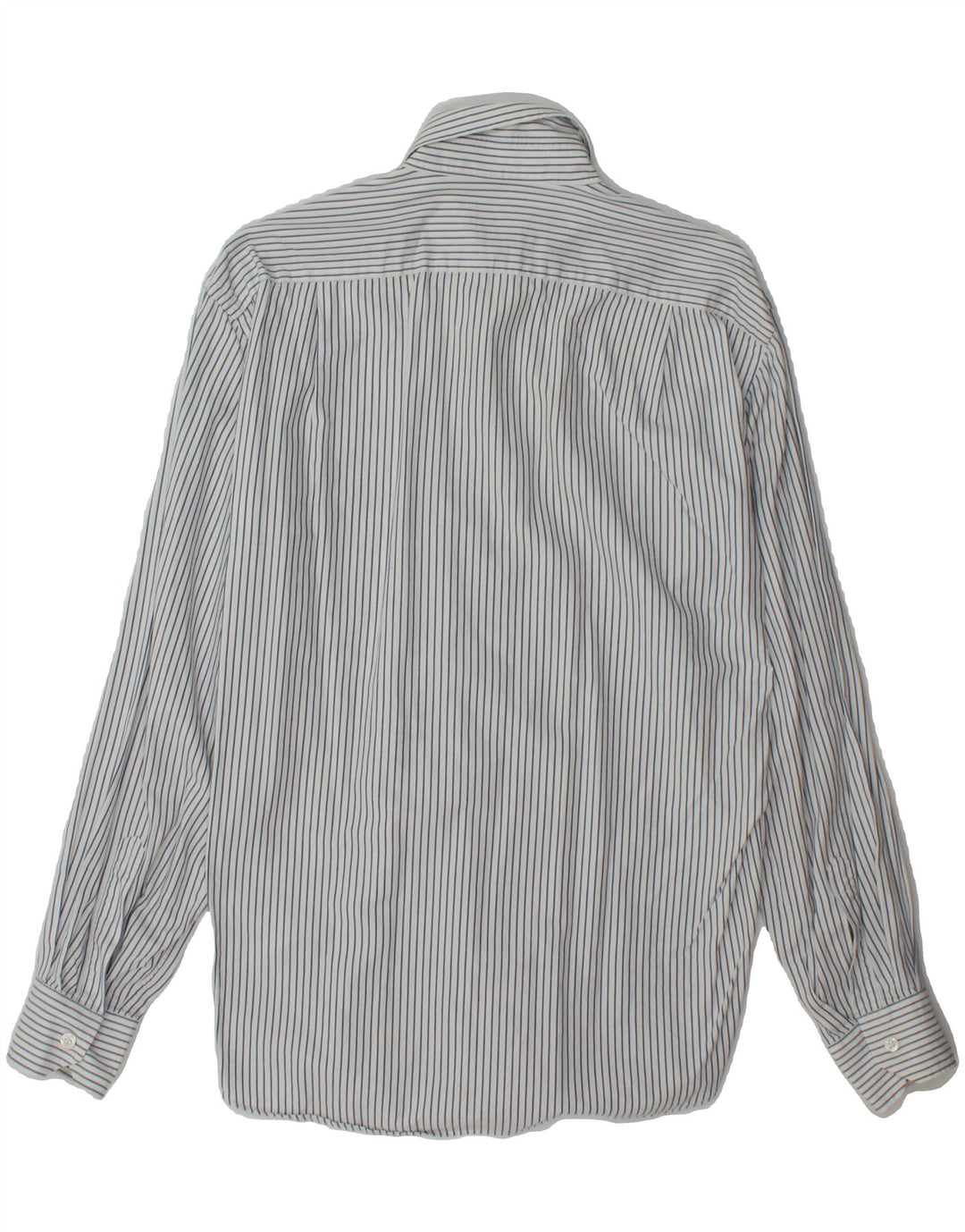 CALVIN KLEIN Mens Regular Fit Shirt Medium White Pinstripe Cotton Vintage Calvin Klein and Second-Hand Calvin Klein from Messina Hembry 