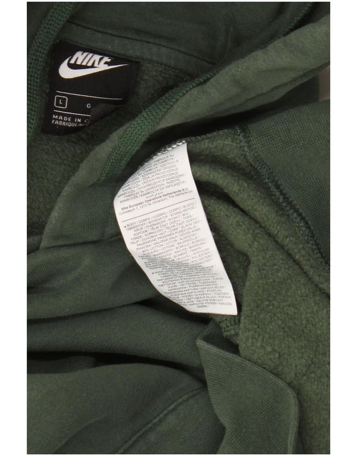 Felpa con cappuccio da uomo Nike Large in cotone verde