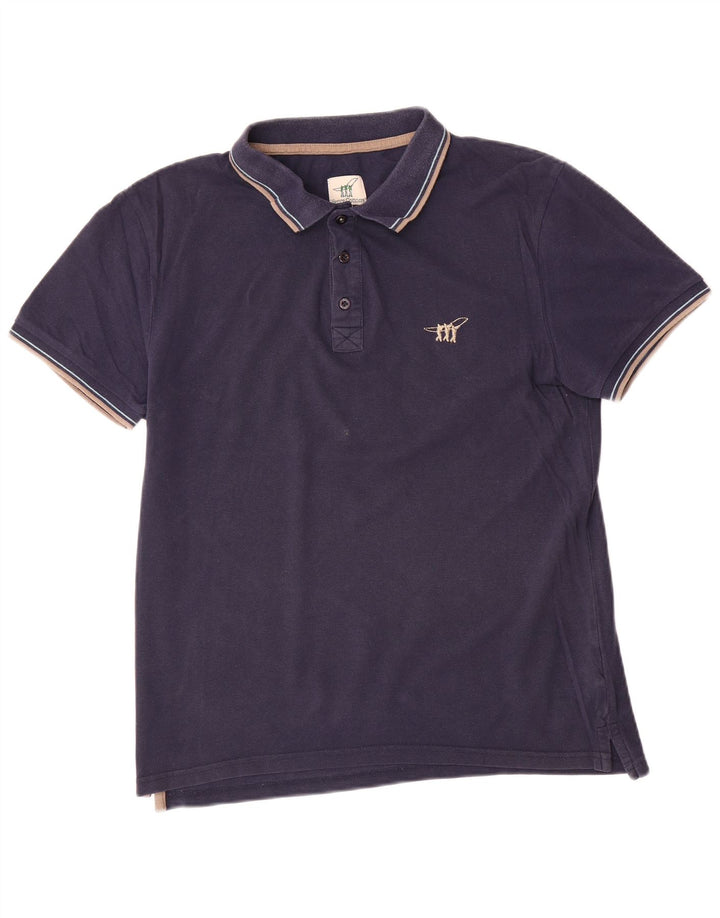Polo da uomo Henry Cottons in cotone blu navy medio