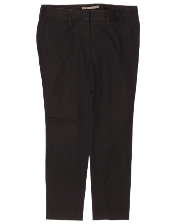 Pantaloni chino slim da donna ZARA EU 42 Large W32 L27 Blu navy
