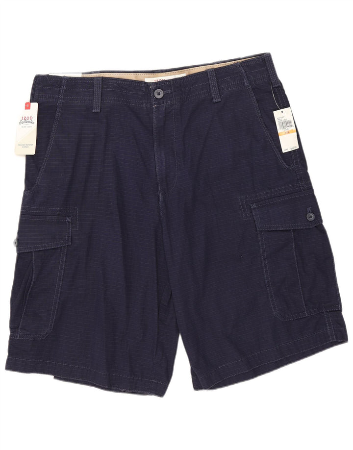 Pantaloncini cargo da uomo in acqua salata IZOD W33 cotone blu navy medio