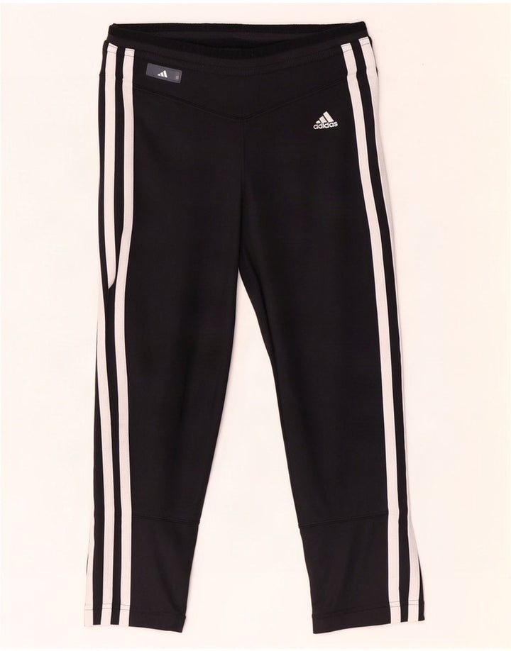 Leggings Adidas Climacool Capri da donna UK 10 Small Nero Poliammide