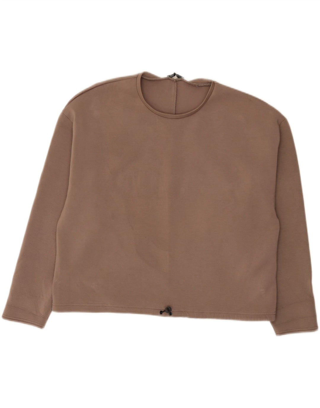Felpa Zara Donna Maglione UK 16 Large Marrone Viscosa