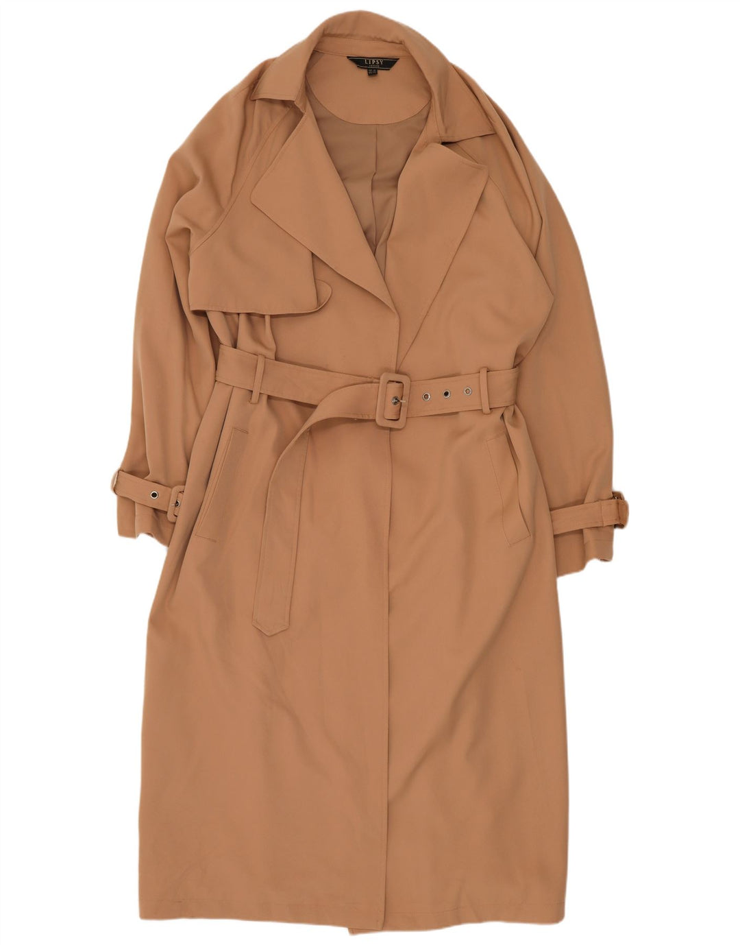 Trench da donna vestibilità ampia Lipsy UK 12 Poliestere beige medio