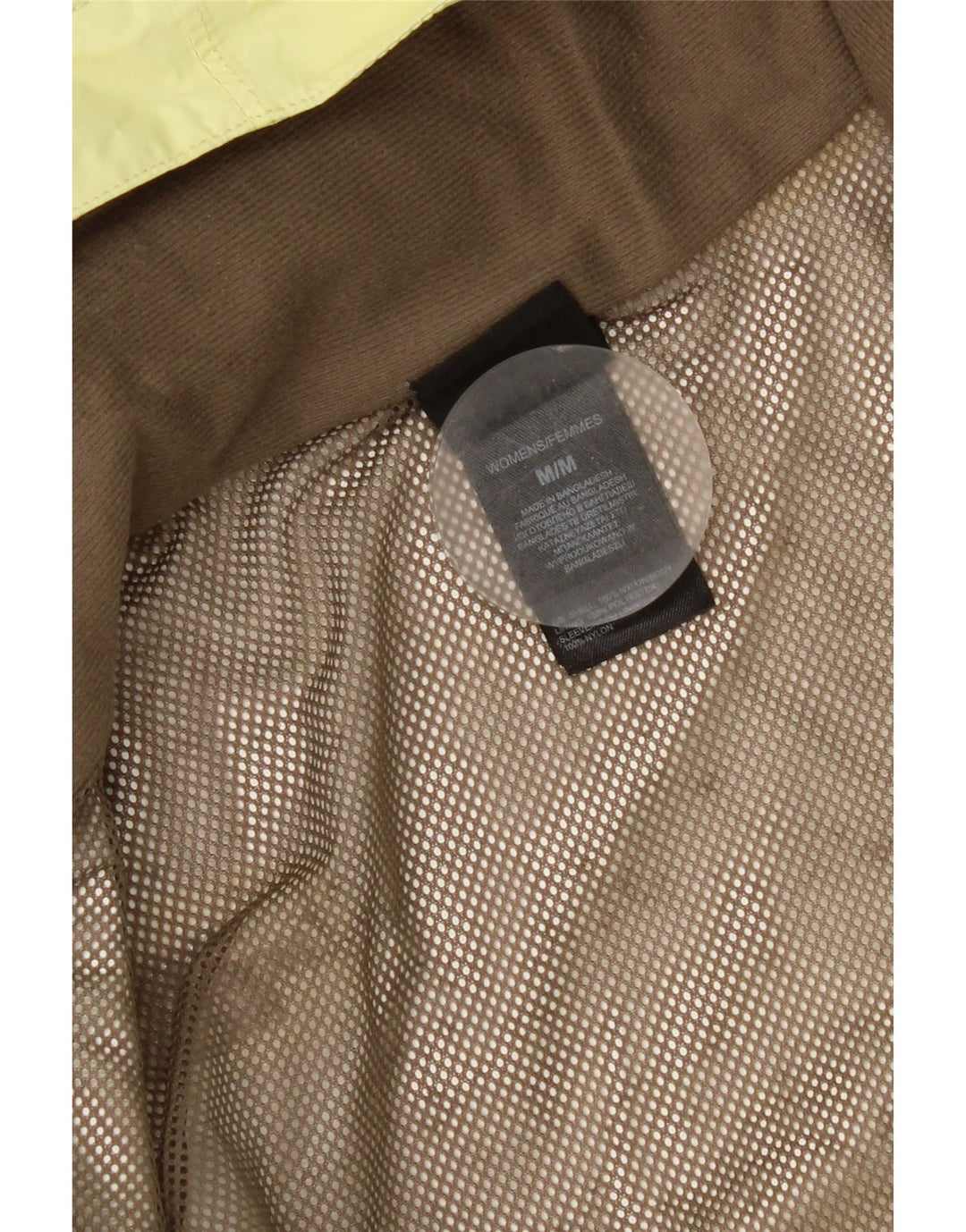 Giacca antipioggia con cappuccio da donna The North Face UK 14 nylon giallo medio