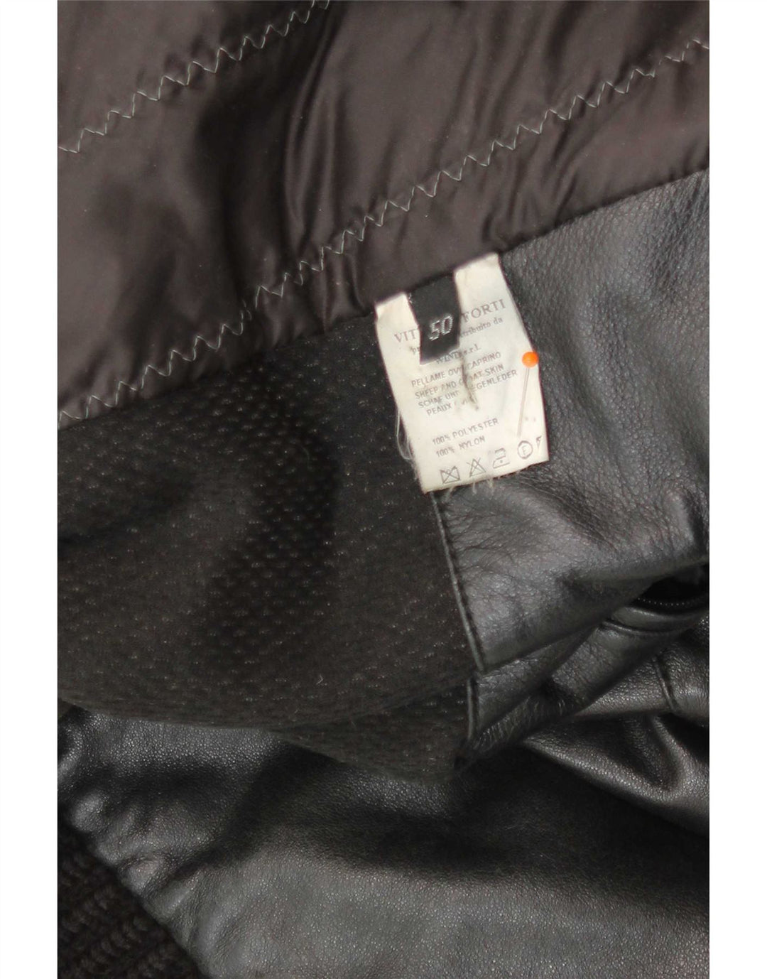 Giubbotto Bomber in Pelle da Uomo Vittorio Forti IT 50 Large Nero