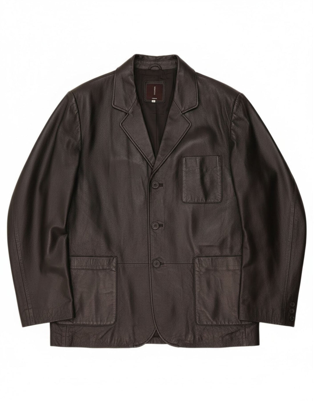 Giacca in Pelle Uomo Conbipel IT 56 2XL Pelle Nera