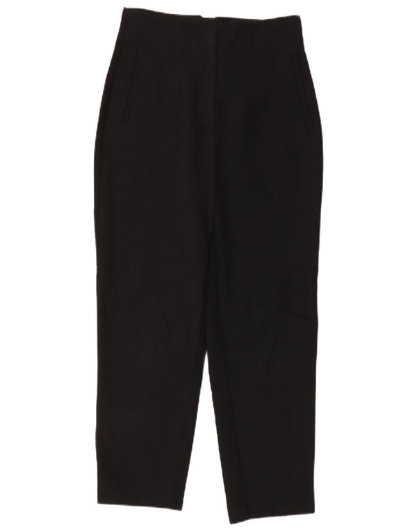 Pantaloni chino affusolati a vita alta da donna Zara medi W28 L28 neri