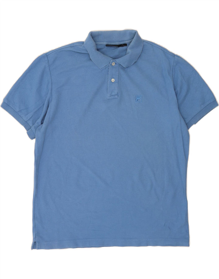 FILA Mens Polo Shirt 2XL Blue Cotton Vintage Fila and Second-Hand Fila from Messina Hembry 