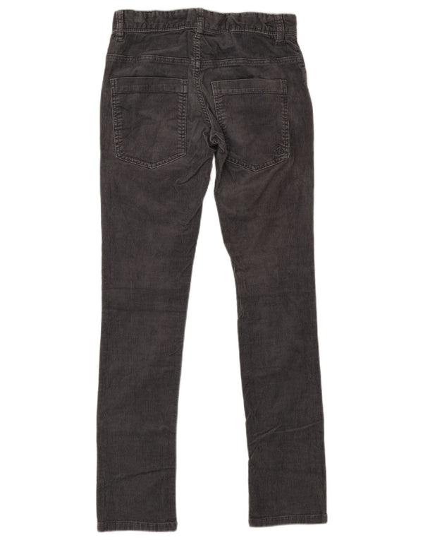 Pantaloni slim in velluto a coste da bambina Benetton 11-12 anni 2XL W28 L29 Cotone grigio