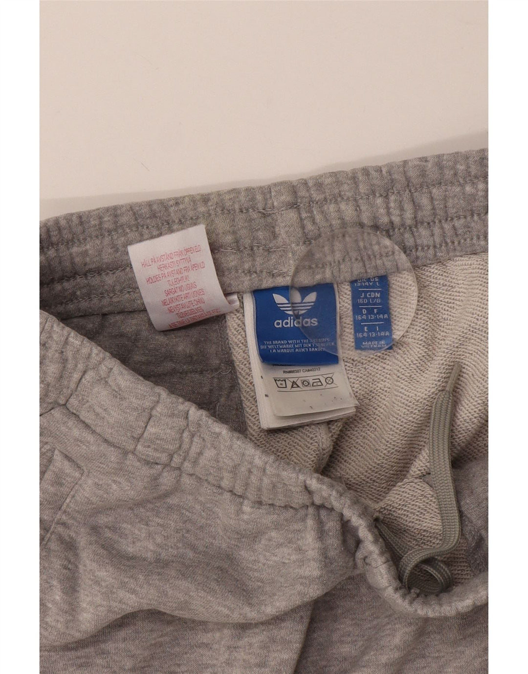 Pantaloni della tuta da ragazzo ADIDAS Joggers 13-14 anni in cotone grigio