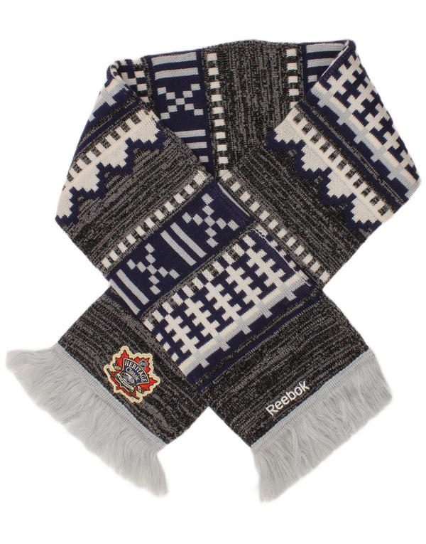 Sciarpa Reebok da uomo NHL in maglia rettangolare, taglia unica, grigia, Fair Isle Sports