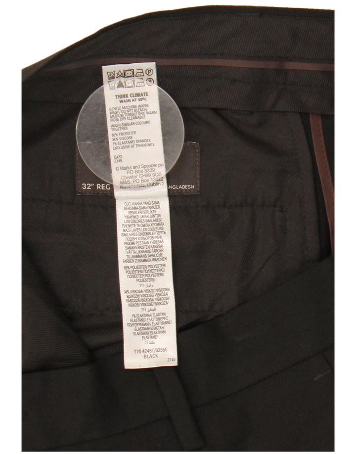 Pantaloni chino slim su misura da donna Marks & Spencer W32 L30 neri
