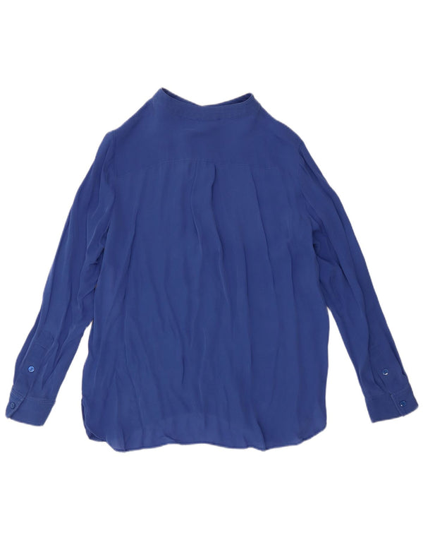 Camicetta a maniche lunghe da donna Luisa Spagnoli Top UK 14 Seta blu medio