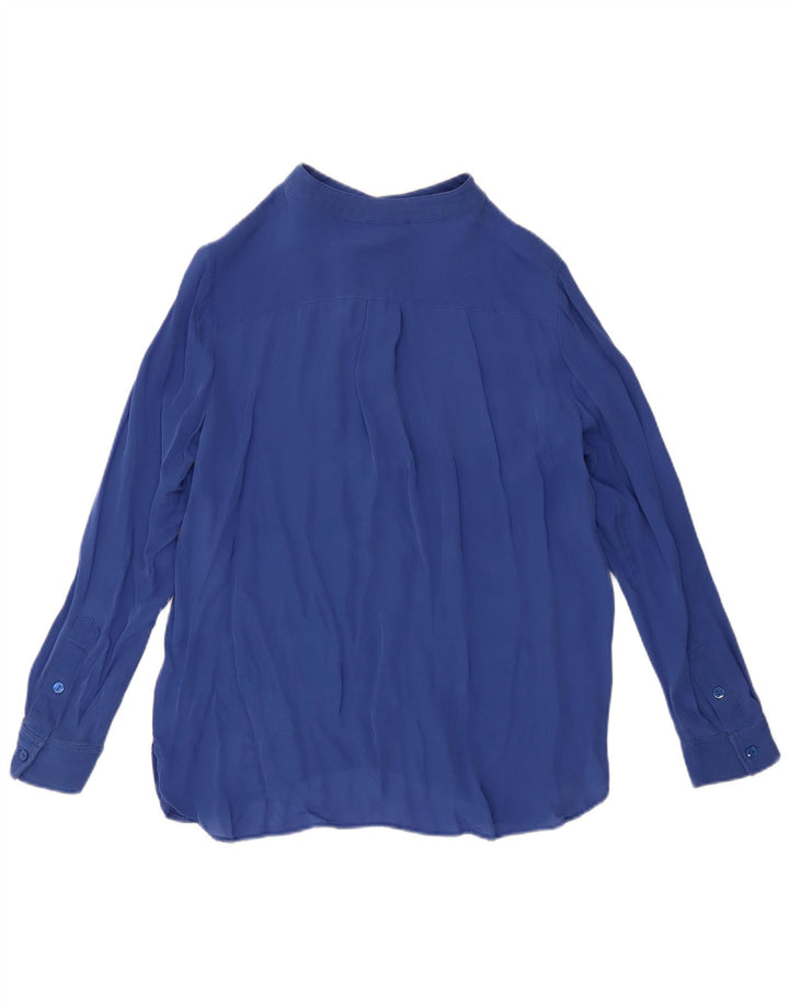 Camicetta a maniche lunghe da donna Luisa Spagnoli Top UK 14 Seta blu medio