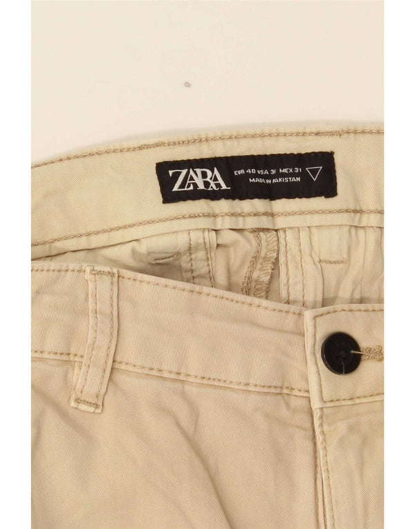 Pantaloni chino slim da uomo Zara EU 40 medio W31 L28 Beige
