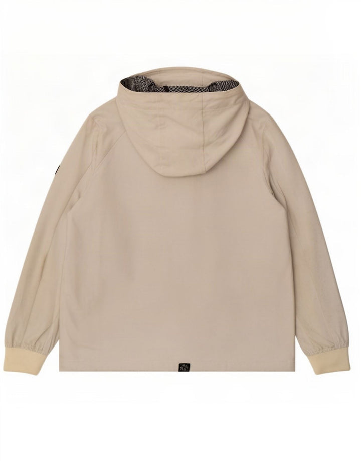 Giacca antipioggia da donna con cappuccio Superdry UK 12 poliestere bianco medio