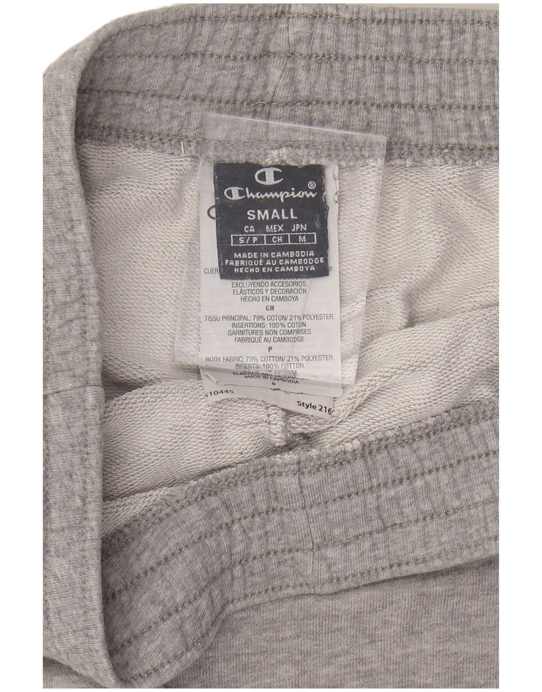 Pantaloncini sportivi da uomo CHAMPION piccoli in cotone grigio
