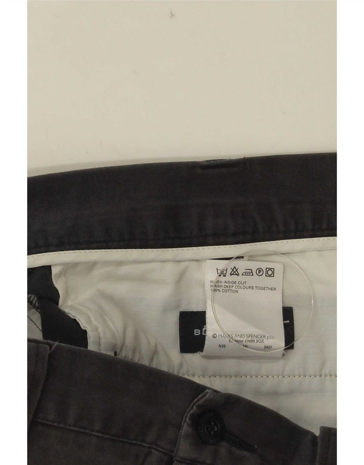 Pantaloni chino dritti Marks & Spencer da uomo blu Harbour W34 L33 grigi