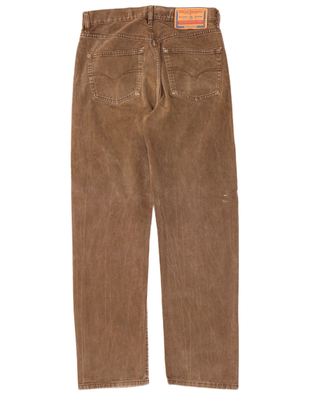Jeans dritti da uomo Diesel W31 L32 in cotone marrone