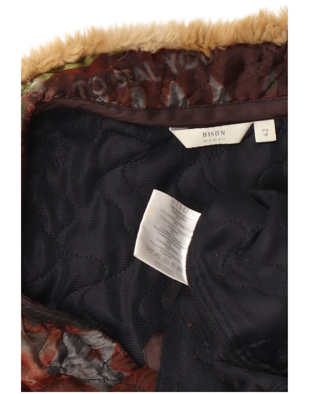 Giacca blazer vintage da donna con grafica a 3 bottoni IT 42 media multicolore