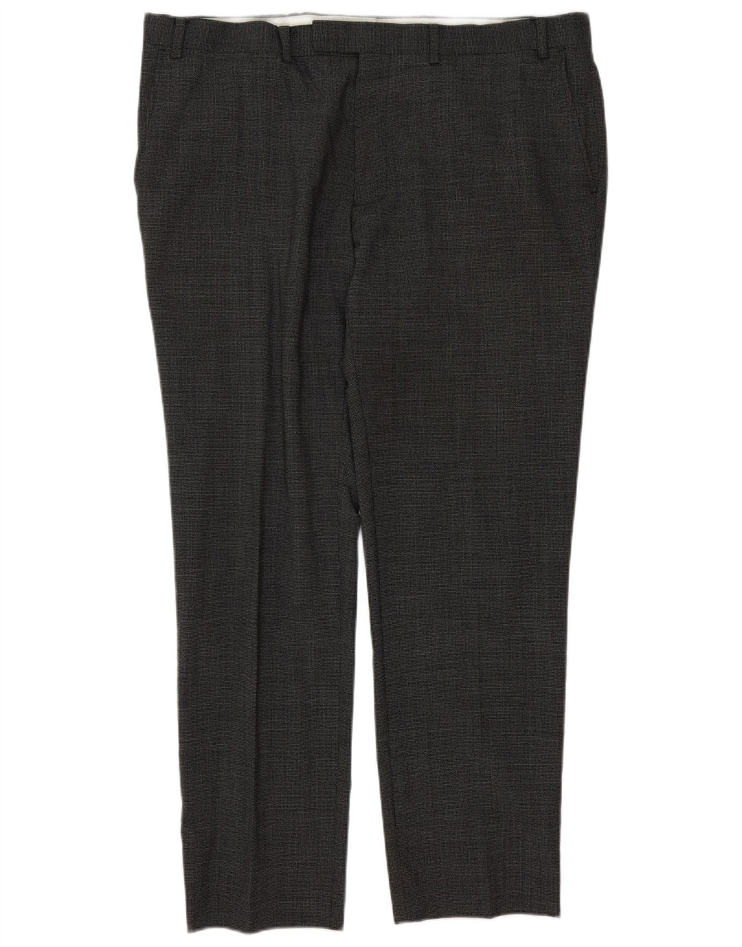 Pantaloni da abito affusolati da uomo Marks & Spencer W40 L31 classici in lana grigia
