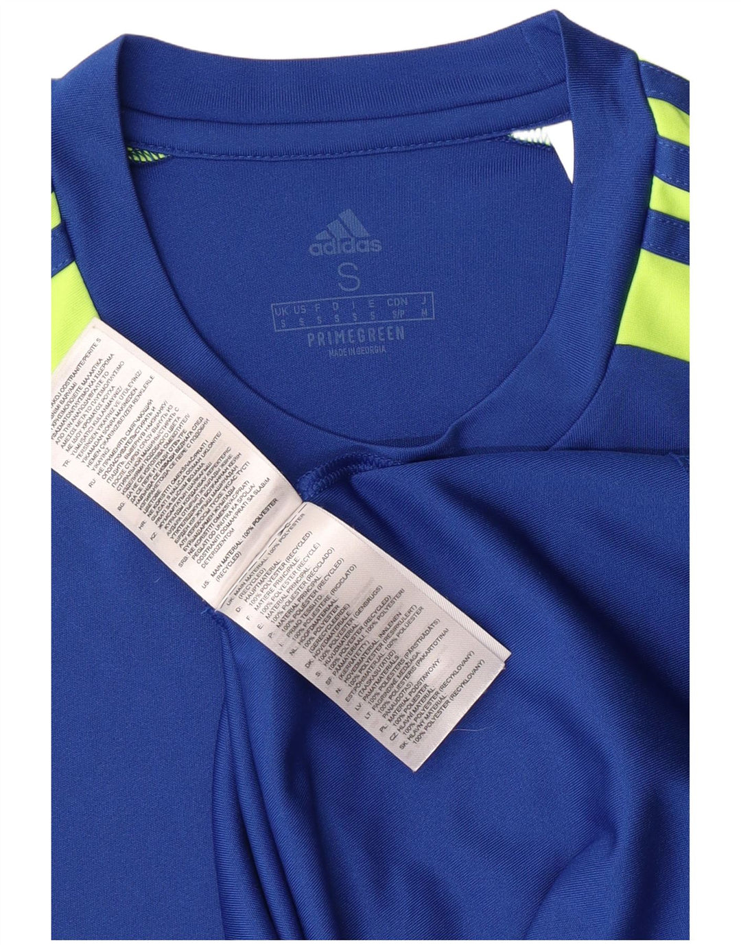 T-shirt grafica Adidas Aeroready da uomo, piccola, in poliestere color block blu