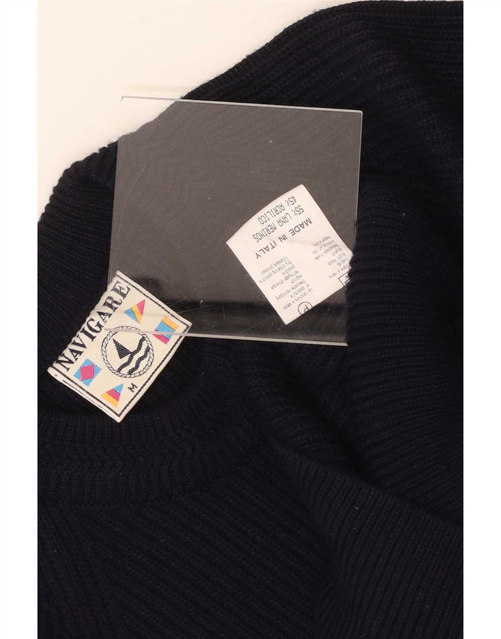Maglione da uomo Navigare girocollo in lana medio blu navy